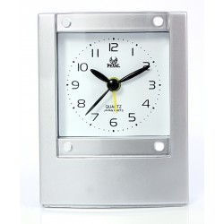 Pearl Travelling Silver Alarm Clock B-1